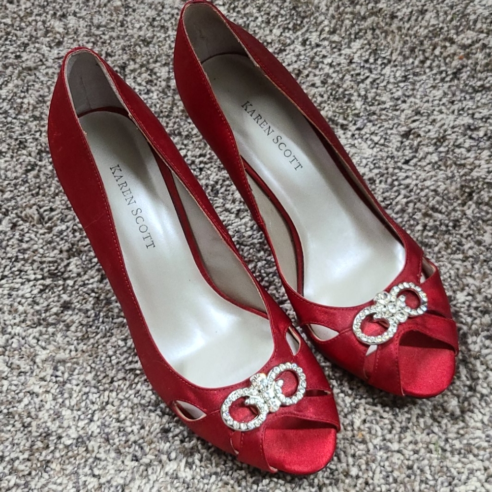 Red Satin Heel